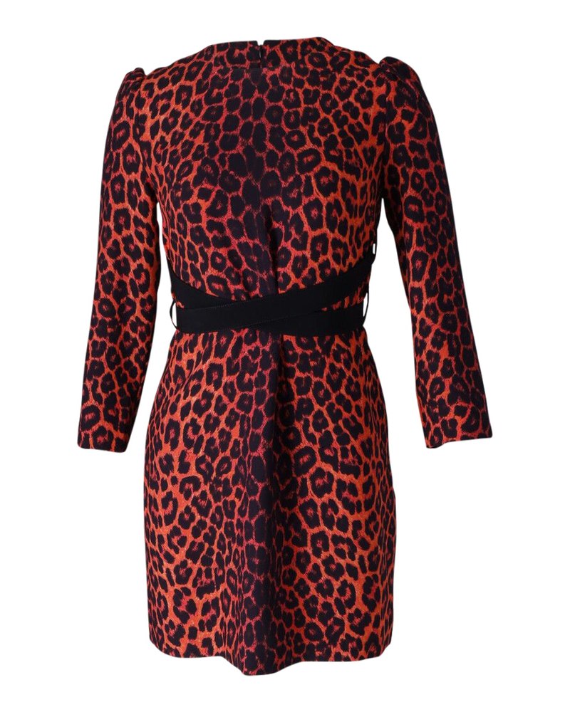 Victoria Beckham Printed Dress in Animal Print Polyester