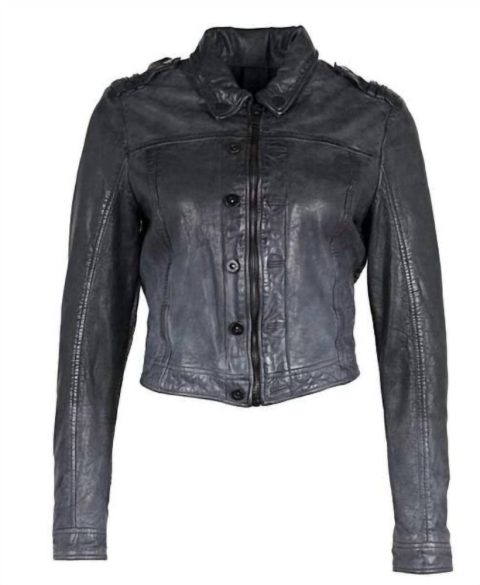 Faira Leather Jacket In Black