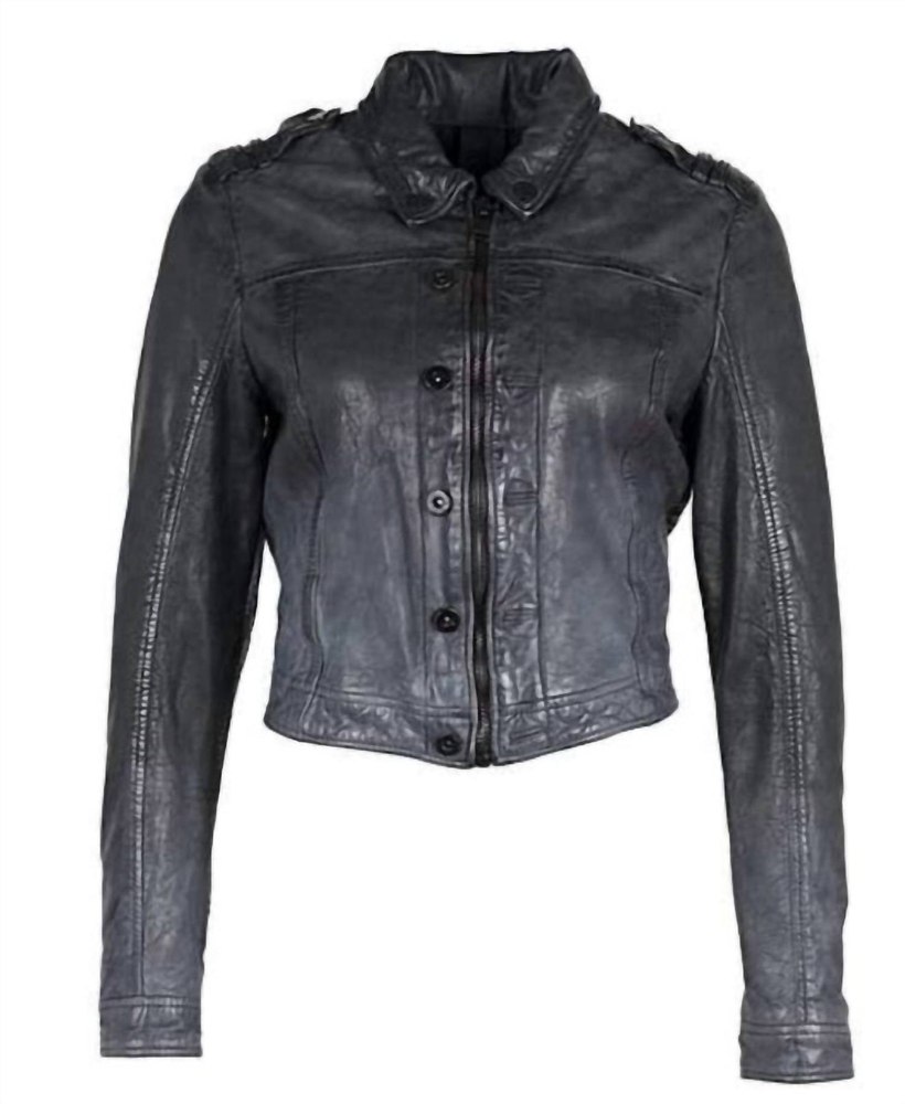 Faira Leather Jacket In Black