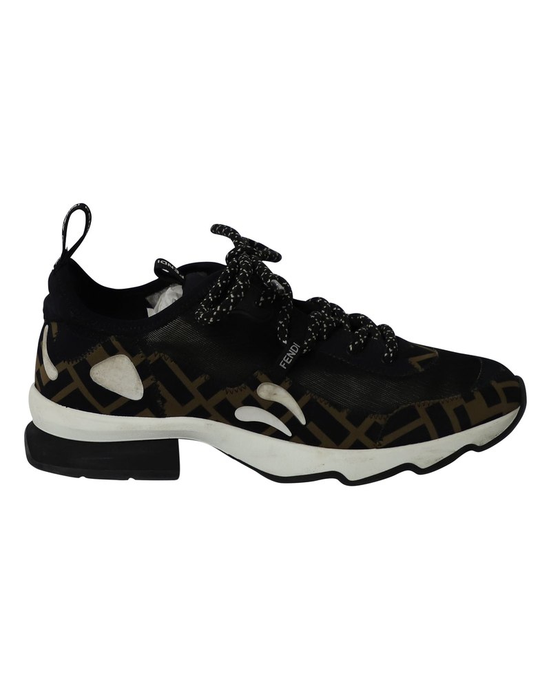 Fendi Wmns FF Freedom Sneakers in ‘Brown Black’ Technical Mesh