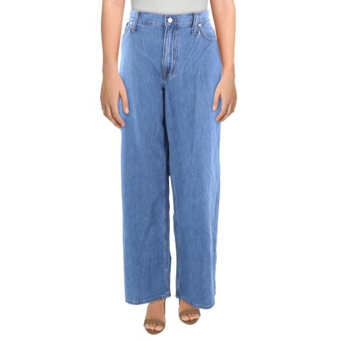 High-Waist Denim Wide Leg Jeans
