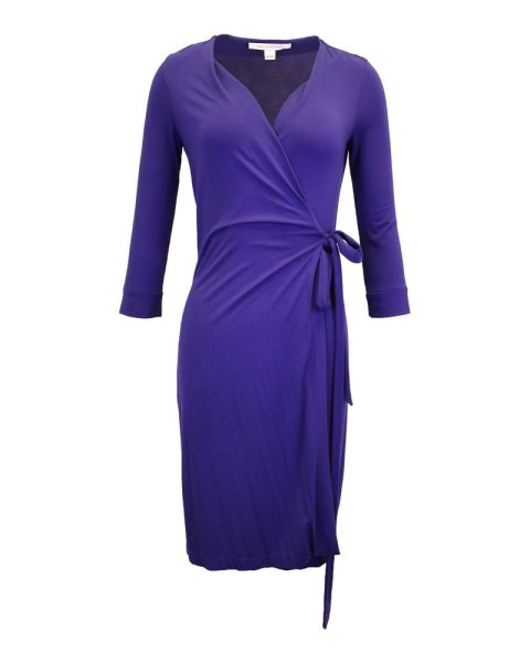 Diane Von Furstenberg Wrap Dress in Indigo Cellulose Fiber 7748691722300