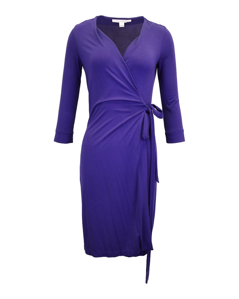 Diane Von Furstenberg Wrap Dress in Indigo Cellulose Fiber 7748691722300