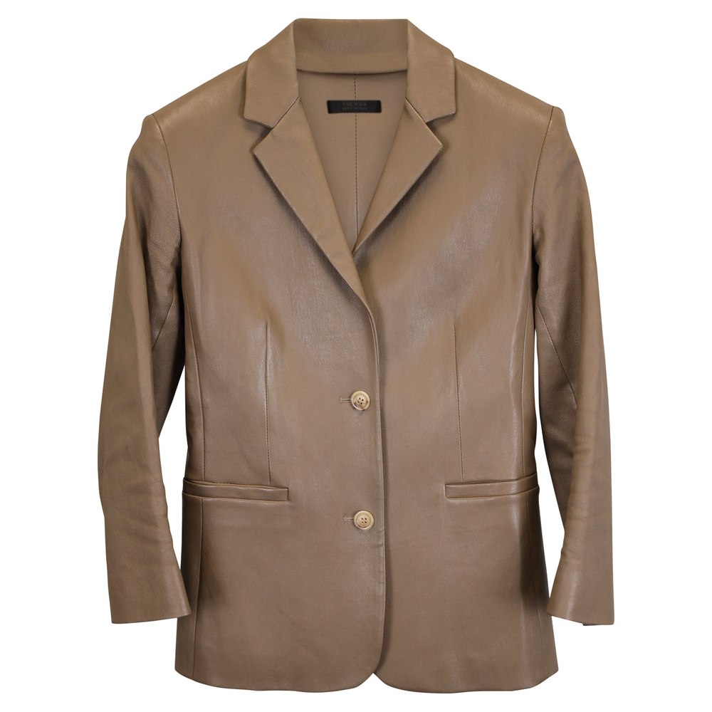 The Row Essentials Nolbon Jacket in Brown Leather 7748694933564
