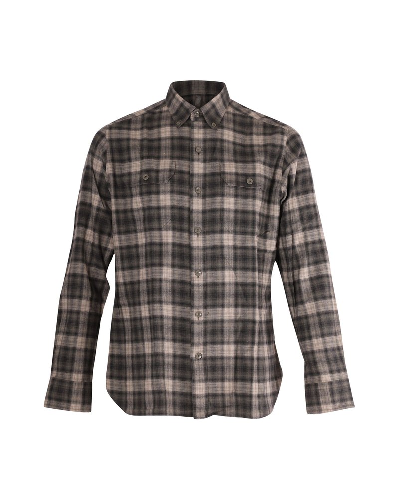 Tom Ford Checked Print Long Sleeve Button Front Shirt in Multicolor Cotton 7748695556156
