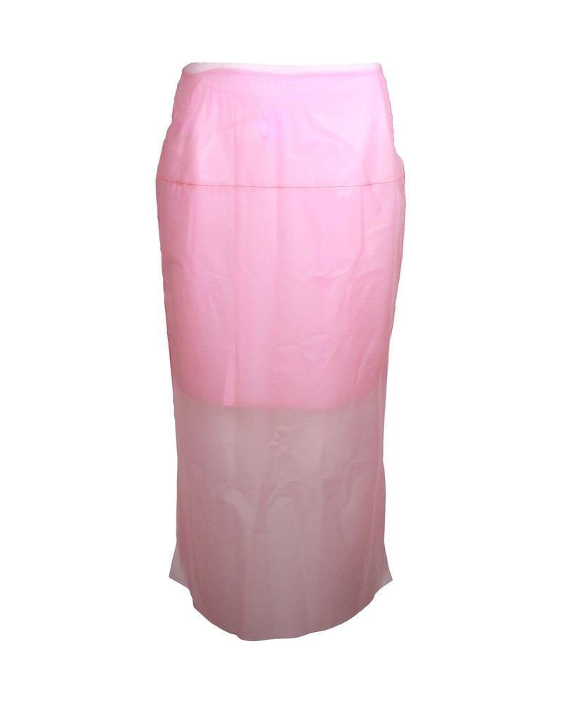 Rejina Pyo Midi Skirt in Pink Polyurethane 7748696047676
