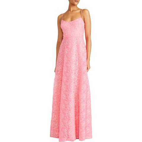 Lace Tea Length Evening Dress