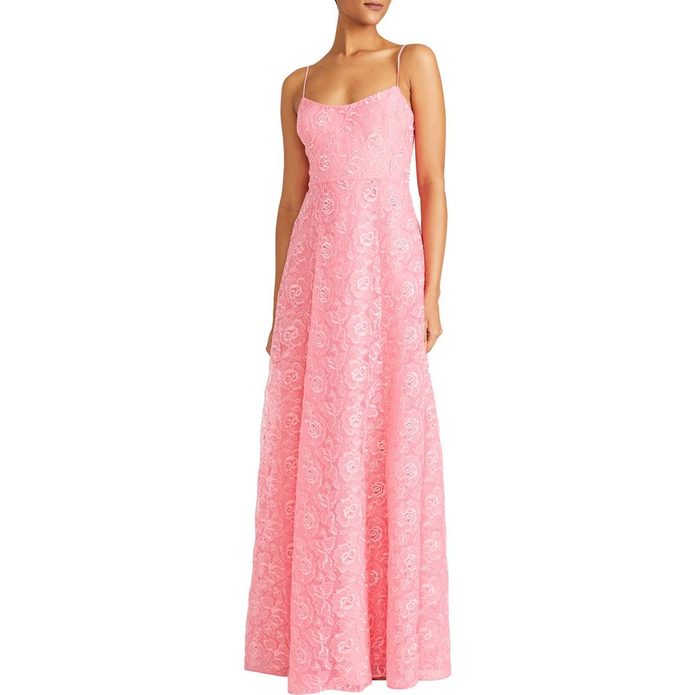 Lace Tea Length Evening Dress