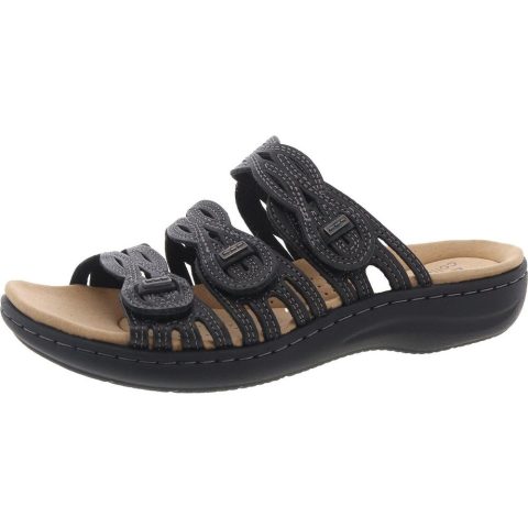 Embroidered Leather Strappy Sandals