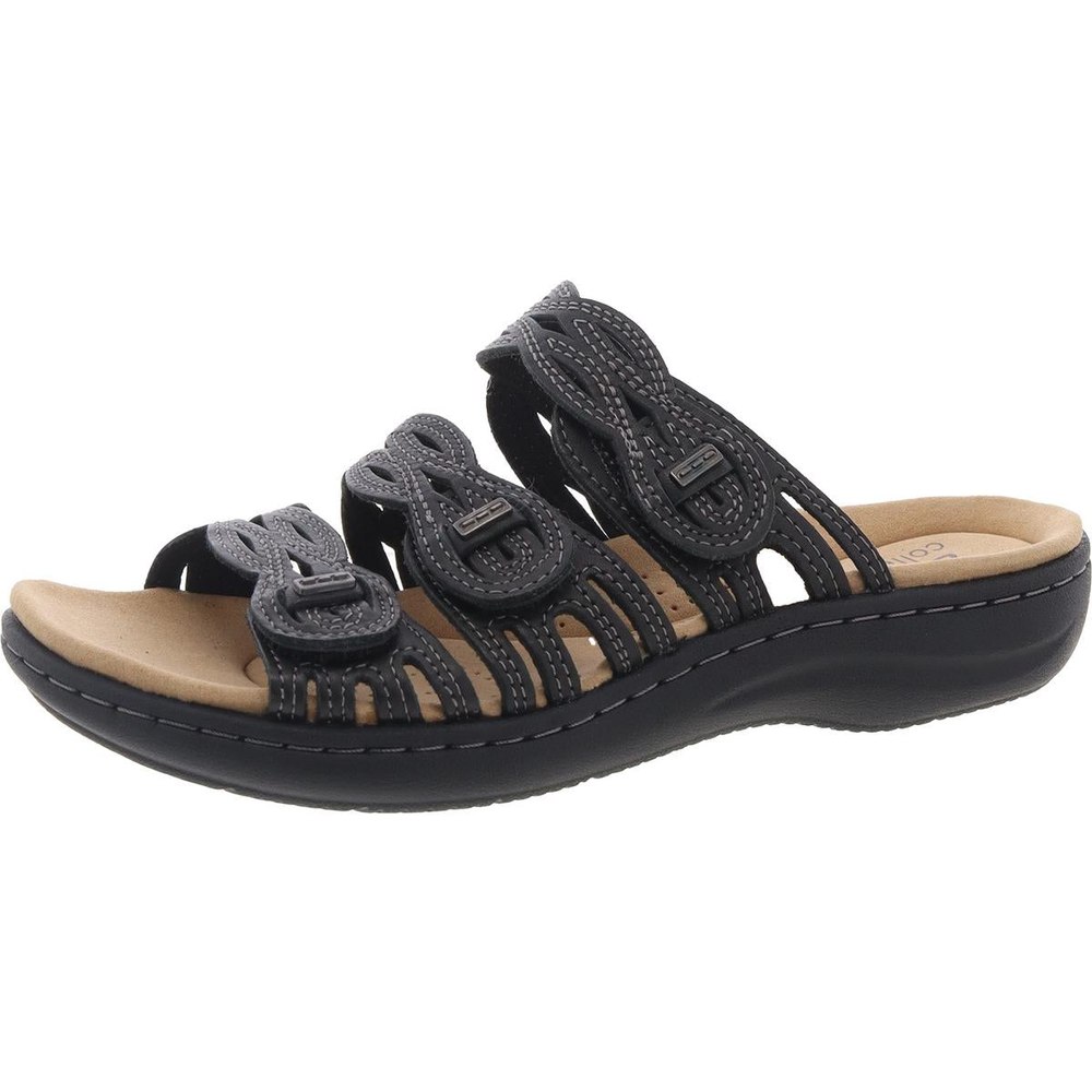 Embroidered Leather Strappy Sandals
