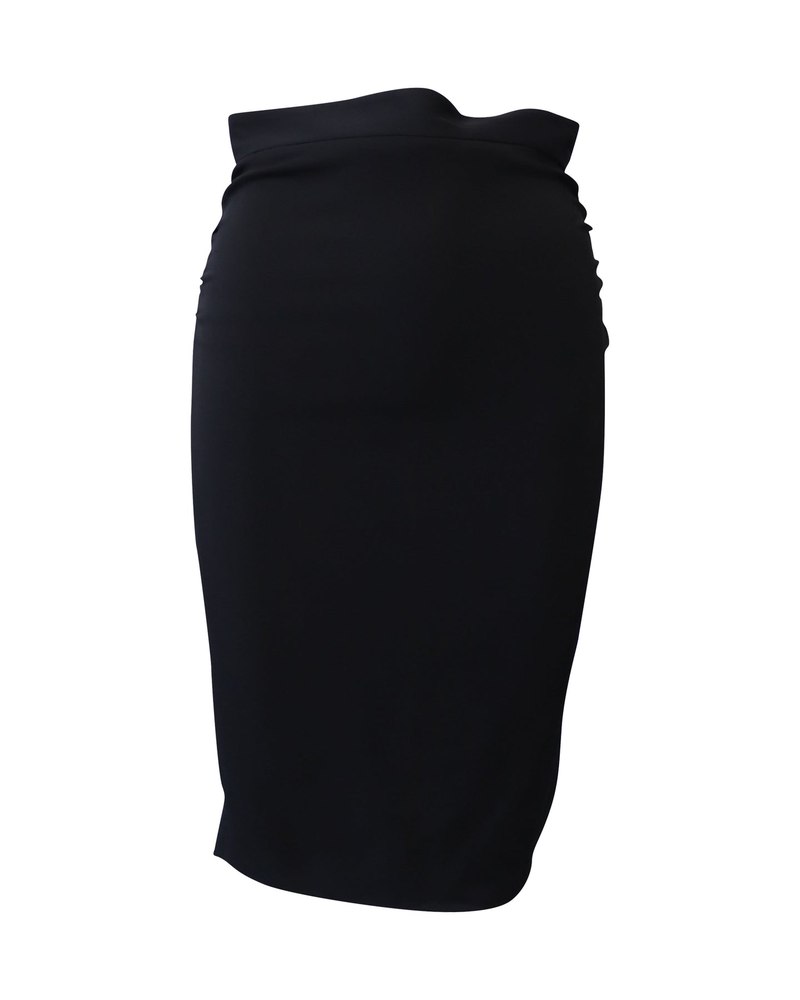 Dolce & Gabbana Gathered Pencil Skirt in Black Viscose