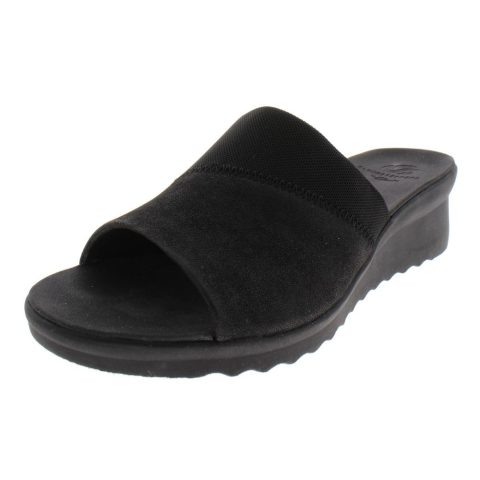 Caddell Ivy Faux Leather Slide Dress Sandals