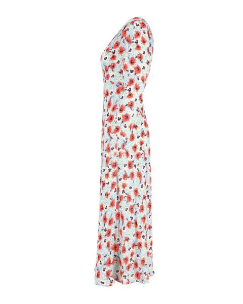 Rixo Poppy Maxi Dress in Floral Print Viscose 7748699947068