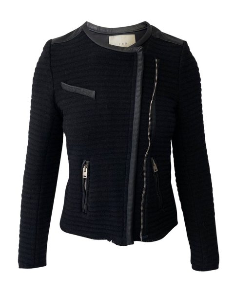 Iro Black Fleece Wool Evening Jacket 7748698767420