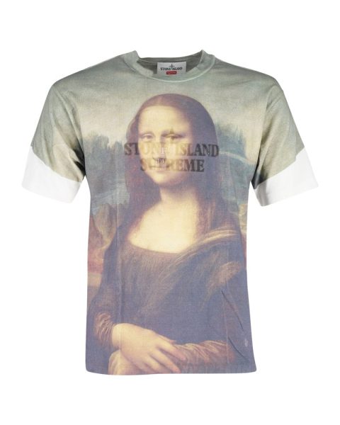 Supreme x Stone Island S/S Mona Lisa Top in Multicolor Cotton 7748699324476