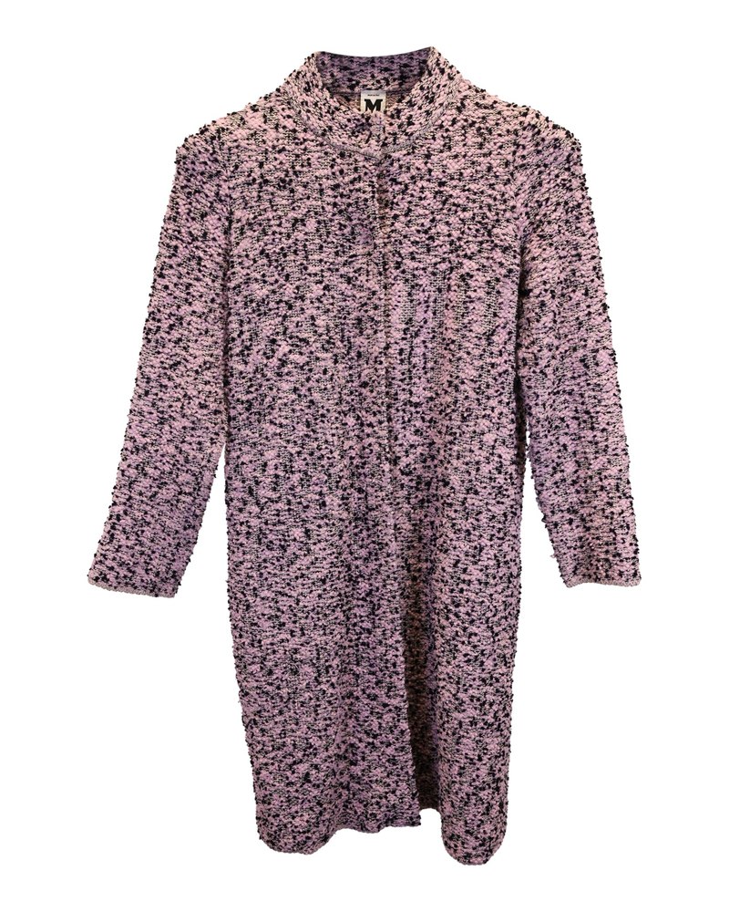 M Missoni Tweed Coat in Pink Wool 7748699488316