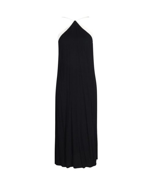 Reformation Damaris Dress in Black and Ivory Viscose