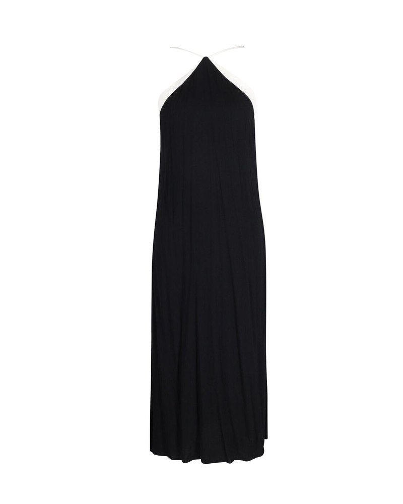 Reformation Damaris Dress in Black and Ivory Viscose