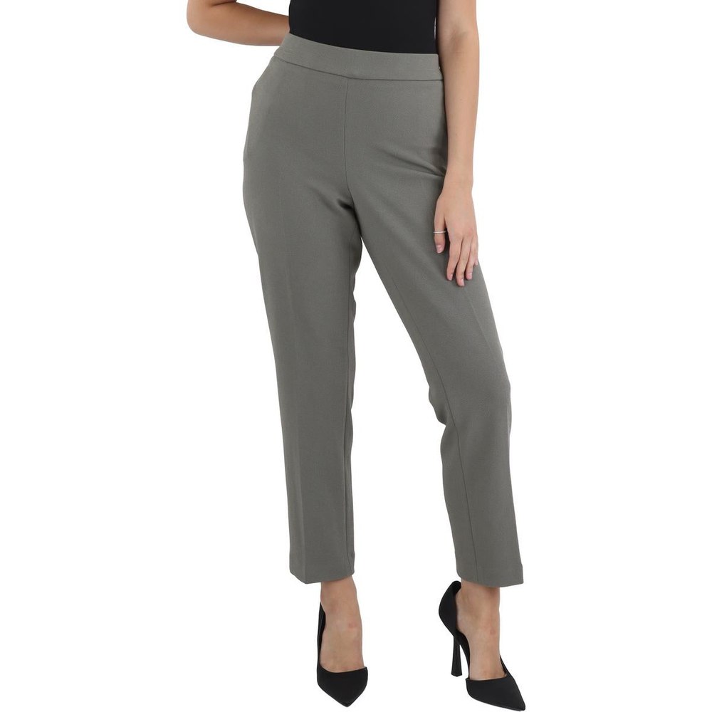 Solid Crepe Ankle Pants