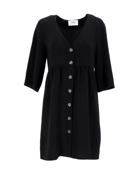 Ba&Sh Buttoned Dress in Black Polyester 7748703944764