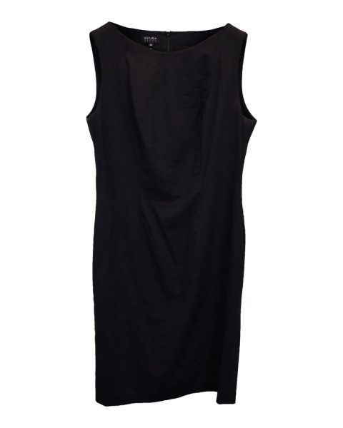 Escada Sleeveless Sheath Dress in Black Cotton 7748705845308