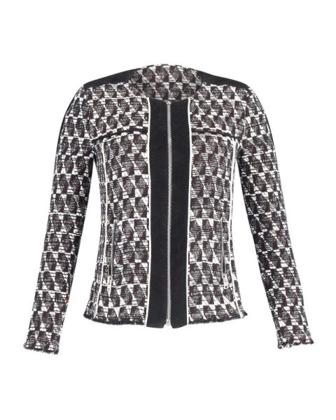 Iro Kamber Tweed Jacket in Black and White Cotton 7748705615932