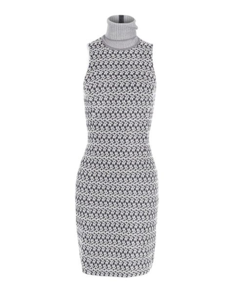Missoni Sleeveless Turtleneck Dress in Grey Viscose