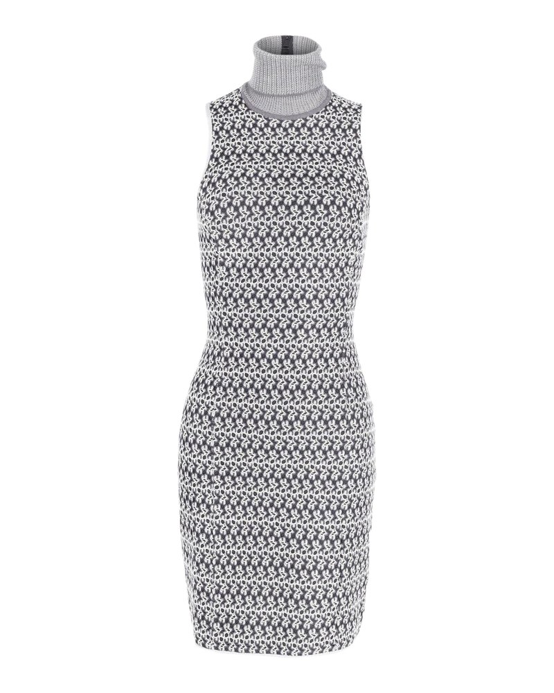 Missoni Sleeveless Turtleneck Dress in Grey Viscose