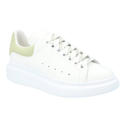 Alexander McQueen Womens Oversized Sneaker ‘Larry’ in White/green