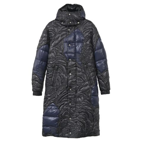 Valentino x Moncler Embroidered Tiger Re-Edition Quilted Down Coat in Blue Nylon 7748709285948