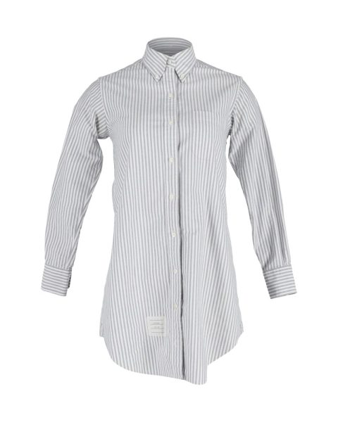 Thom Browne Striped Mini Dress in White Cotton 7748708991036