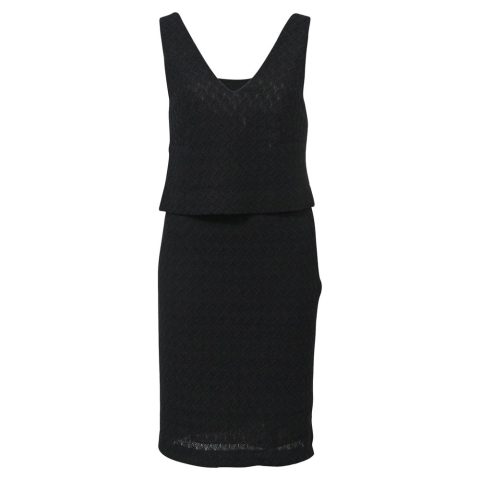 Missoni V-neck Dress in Black Rayon 7748706435132