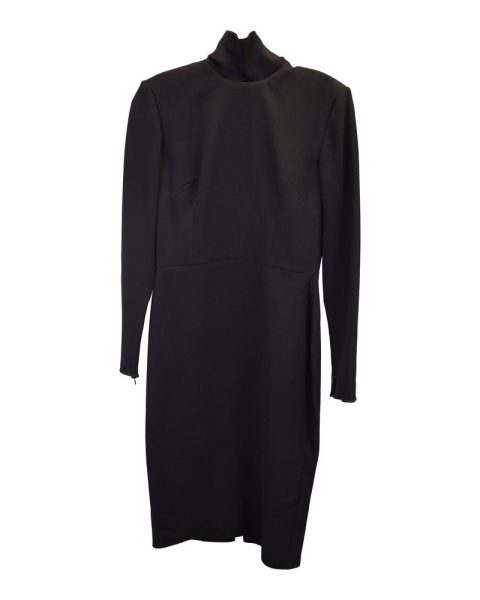 Alex Perry Mock Neck Dress in Black Triacetate 7748707287100