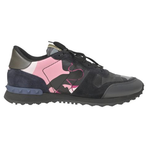 Valentino Garavani Camo Rockrunner Sneakers in Multicolor Suede 7748711153724