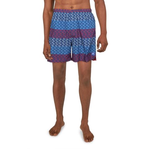 Mesh Inset Beachwear Swim Trunks