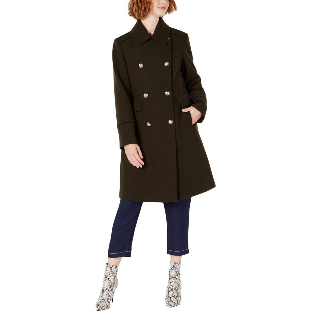 Wool Blend Double Breasted Wool Coat