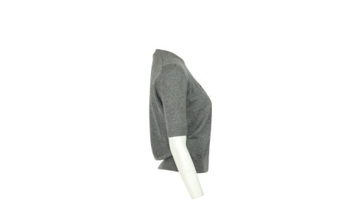 Dolce & Gabbana Key Embroidered Sweater Shirt in Grey Cashmere 7748715479100