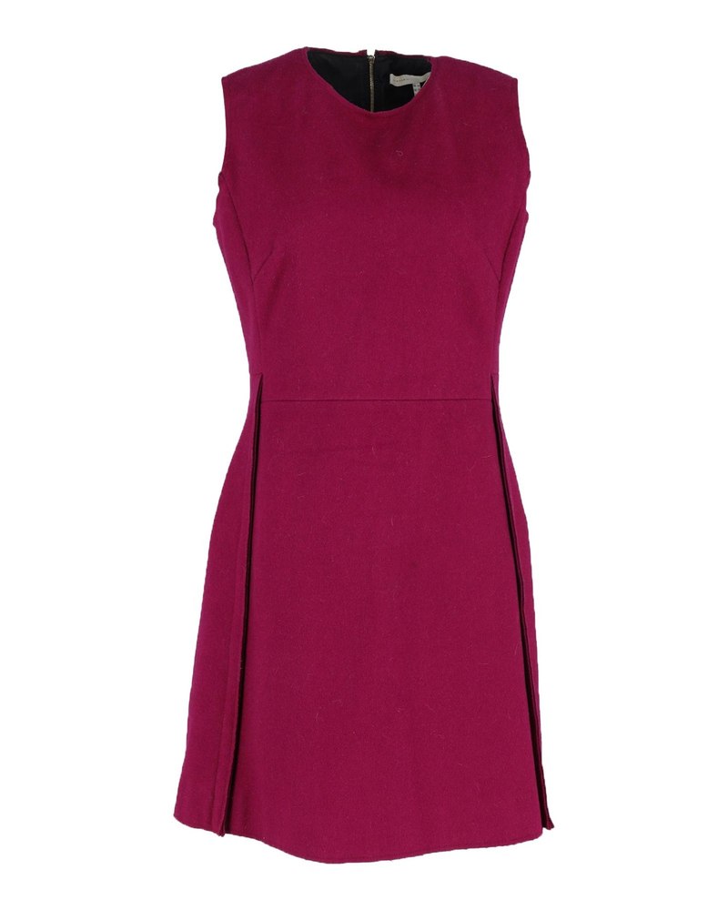 Victoria Beckham Sleeveless Mini Dress in Red Violet Wool 7748712661052