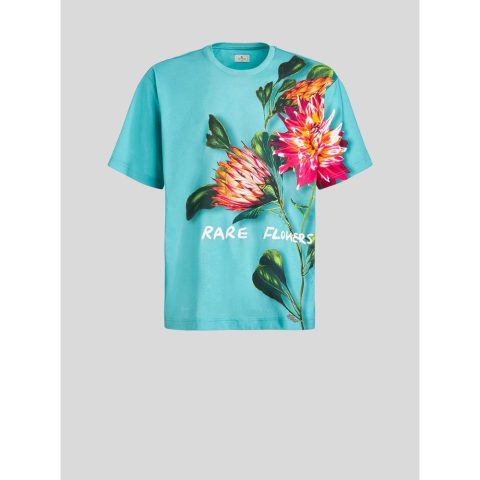T-shirt With Maxi Printed Flowers