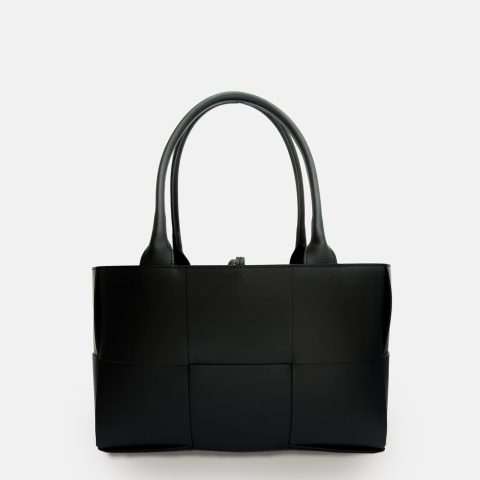 The Tori Black Leather Tote
