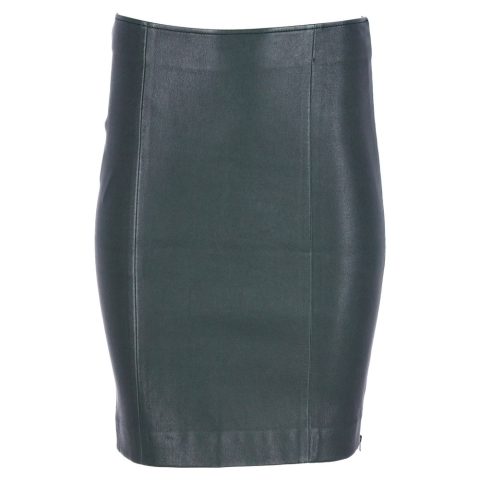 Joseph Pencil Skirt in Green Lambskin Leather 7748721737788