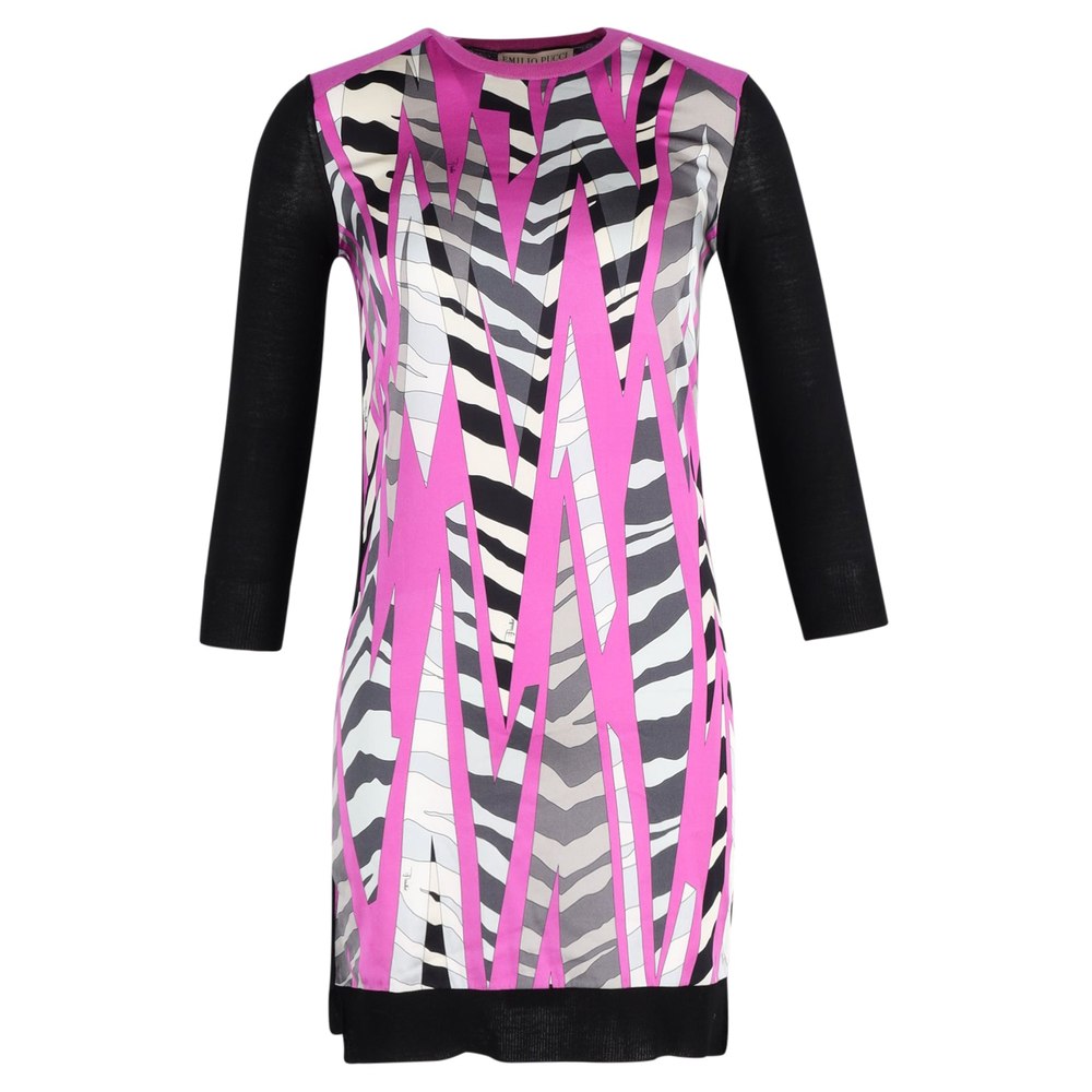 Emilio Pucci Printed Paneled Dress in Multicolor Silk 7748720951356