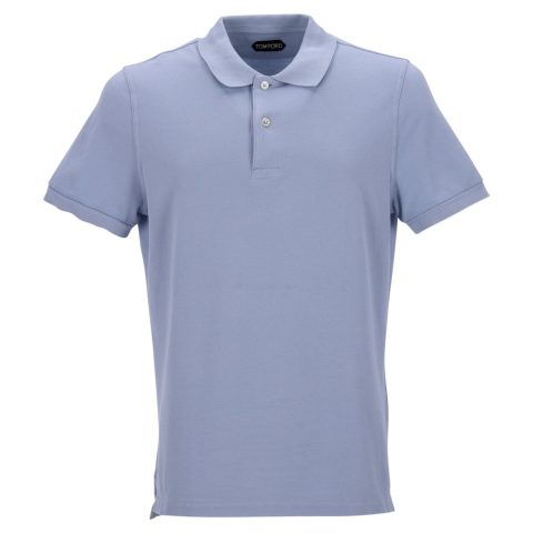 Tom Ford Polo Shirt in Light Blue Cotton 7748721115196