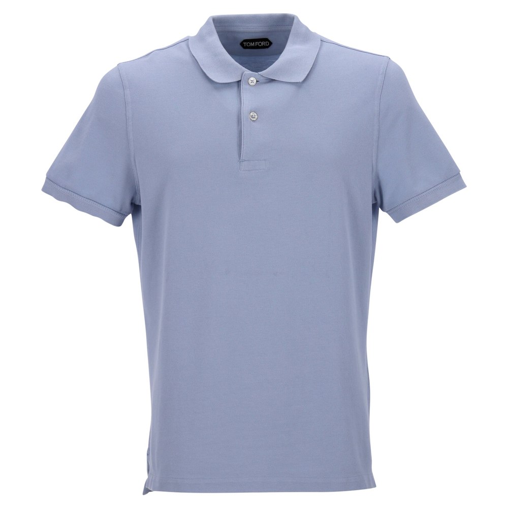 Tom Ford Polo Shirt in Light Blue Cotton 7748721115196
