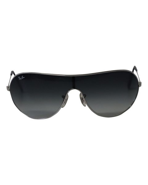 Ray Ban RB3250 Shield Gradient Sunglasses in Silver Metal