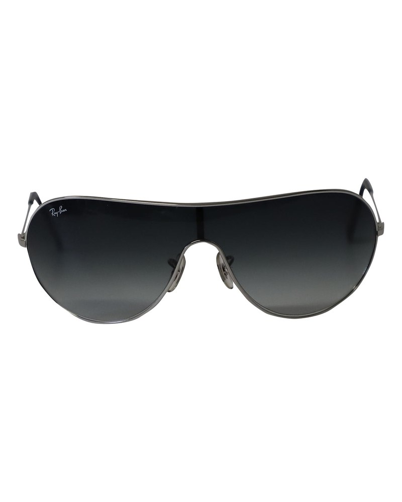 Ray Ban RB3250 Shield Gradient Sunglasses in Silver Metal