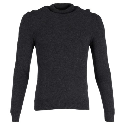 Mr P. Rollneck Sweater in Grey Merino Wool 7748727341116