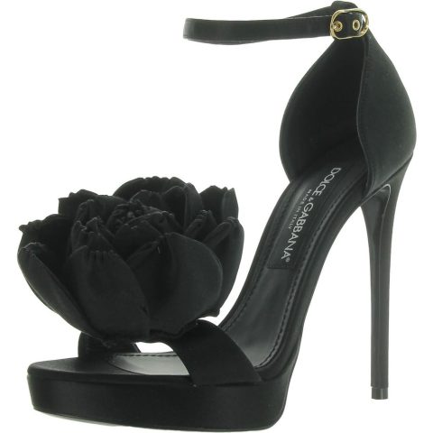 Satin Ankle Strap Heels