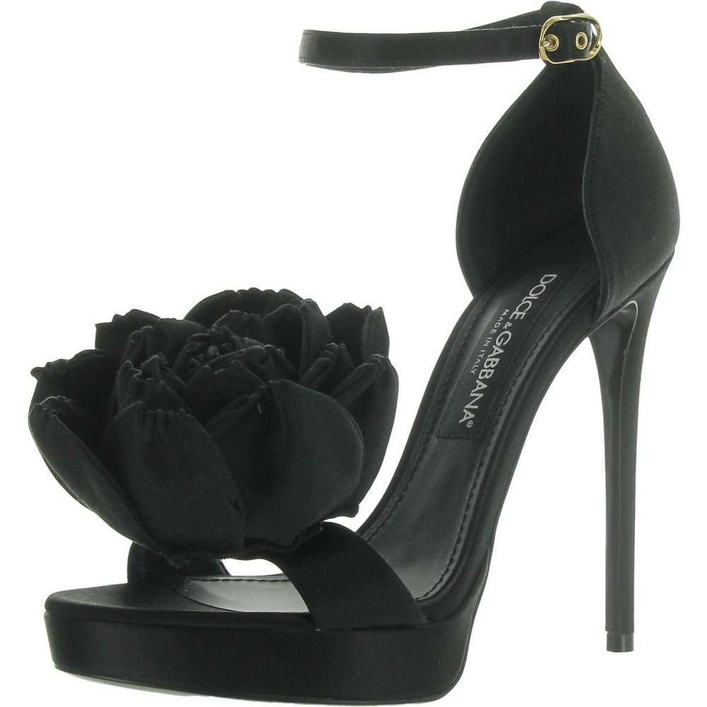 Satin Ankle Strap Heels