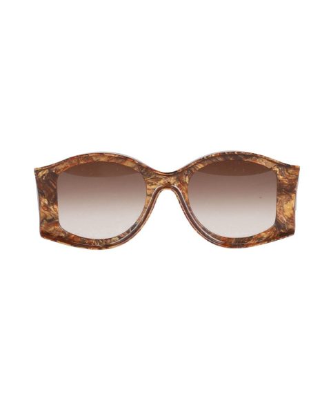 Loewe X Paula’s Ibiza 52mm Round Sunglasses in Brown Acetate